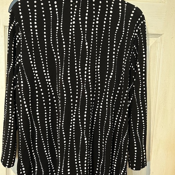 NWOT Adrienne Vittadini Black/White Knit Front Tie - Picture 4 of 9